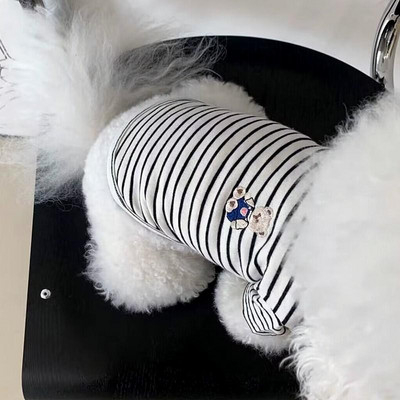 Suvised lemmikloomakoerad riided Armsad karukoerad Vest Triibuline hingav kutsikas väikestele ja keskmistele koertele Riided Prantsuse buldog chihuahua