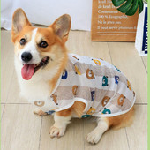 Kisállat ruhák Fényvédő mellény kutyának borotválkozás után kölyökruhák kiskutya kölykök 4 évszak hajhullás elleni nyári corgi ruhák