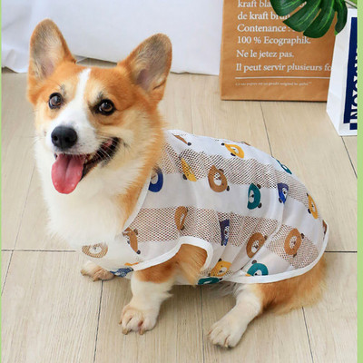 Kisállat ruhák Fényvédő mellény kutyának borotválkozás után kölyökruhák kiskutya kölykök 4 évszak hajhullás elleni nyári corgi ruhák