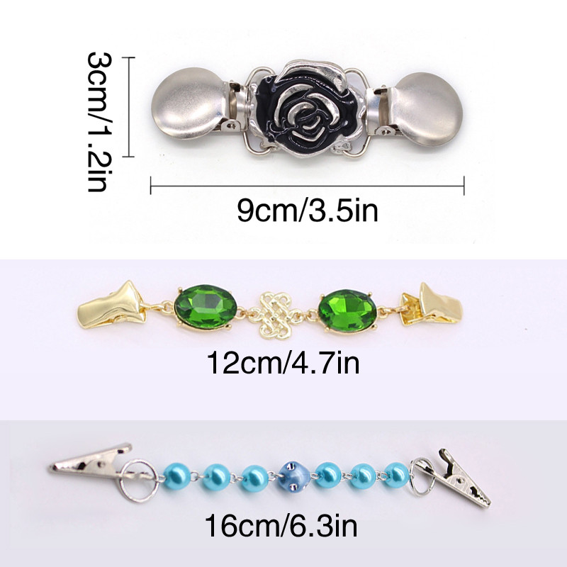 Kampsun Kardigan Klambrid Pardisuu klambrid Painduvad kristallhelmeste nööpnõelad Pross Sall Särgi Kaelus Pandlad rõivaste kaunistamiseks