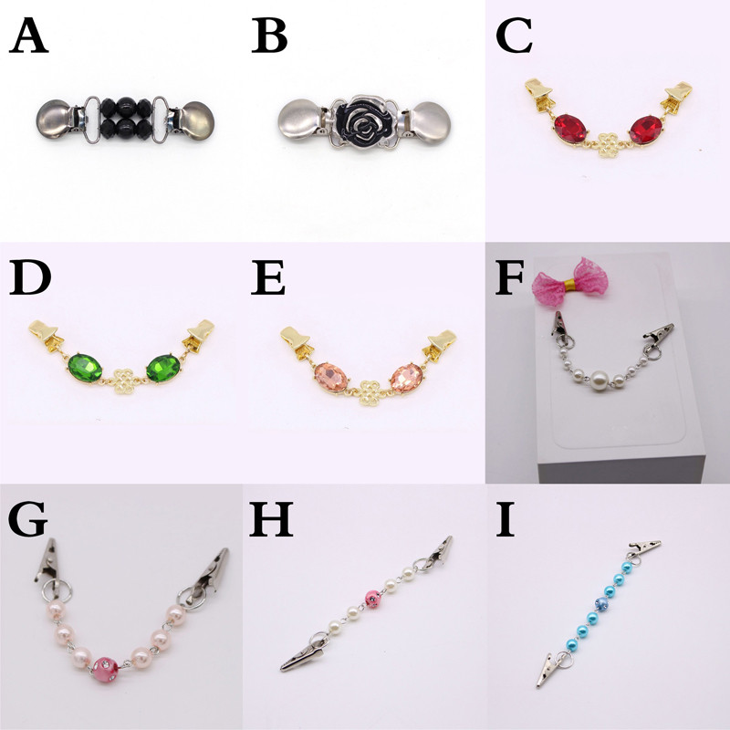 Kampsun Kardigan Klambrid Pardisuu klambrid Painduvad kristallhelmeste nööpnõelad Pross Sall Särgi Kaelus Pandlad rõivaste kaunistamiseks