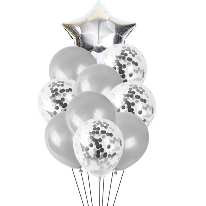 10 tk / partii 18-tolline pentagramm konfeti lateks õhupall pühade sünnipäeva pulmapeo stseen kaunistus heeliumi õhupall