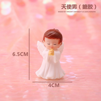 Angel Wings Palju õnne sünnipäevaks Cake Topper peotarbed lastele ilus kook DIY kaunistus Aksessuaarid cupcake baby shower