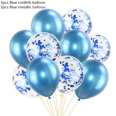 10 buc/lot Baloane confetti din aur amestecat pentru petrecere de aniversare balon metalic bile pentru ziua de naștere baby shower de vânzare fierbinte decorațiuni de nuntă