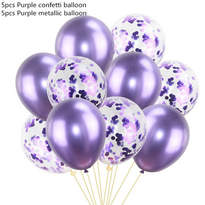 10 buc/lot Baloane confetti din aur amestecat pentru petrecere de aniversare balon metalic bile pentru ziua de naștere baby shower de vânzare fierbinte decorațiuni de nuntă