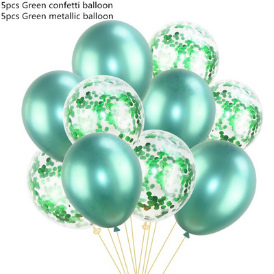 10 buc/lot Baloane confetti din aur amestecat pentru petrecere de aniversare balon metalic bile pentru ziua de naștere baby shower de vânzare fierbinte decorațiuni de nuntă