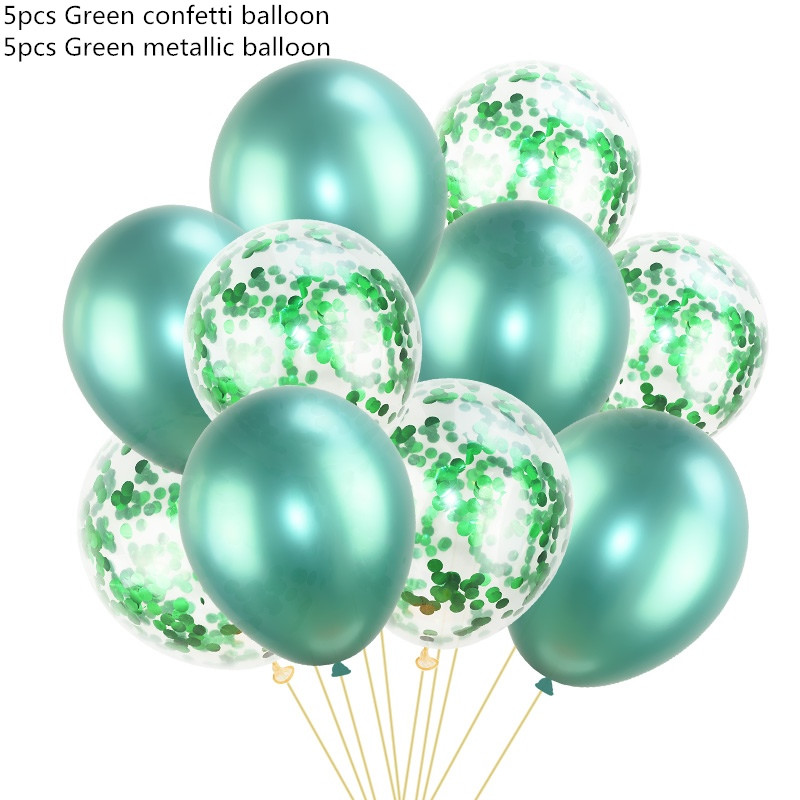 10 buc/lot Baloane confetti din aur amestecat pentru petrecere de aniversare balon metalic bile pentru ziua de naștere baby shower de vânzare fierbinte decorațiuni de nuntă