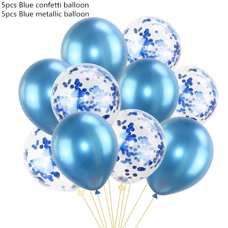 10 buc/lot Baloane confetti din aur amestecat pentru petrecere de aniversare balon metalic bile pentru ziua de naștere baby shower de vânzare fierbinte decorațiuni de nuntă