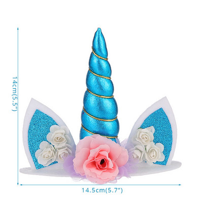 Decor pentru tort pentru fete cu unicorn, decorațiuni pentru prima zi de naștere pentru copii, pentru decorarea torturilor pentru botez, cu balon curcubeu, pentru cupcake