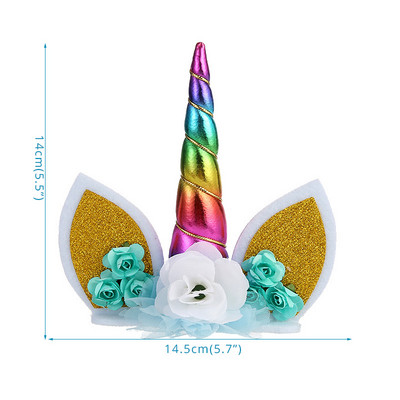 Decor pentru tort pentru fete cu unicorn, decorațiuni pentru prima zi de naștere pentru copii, pentru decorarea torturilor pentru botez, cu balon curcubeu, pentru cupcake