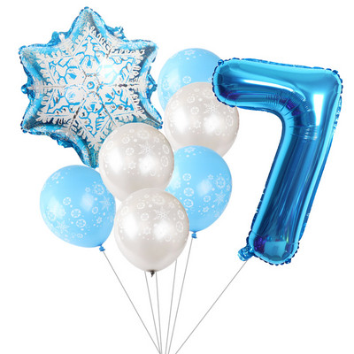 8db/készlet fagy hópehely latex hélium léggömb karácsonyi születésnapi parti díszek gyerek baba zuhany játék felfújható lufi