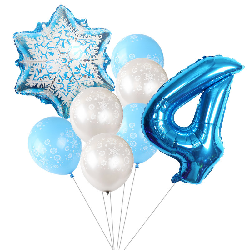 8db/készlet fagy hópehely latex hélium léggömb karácsonyi születésnapi parti díszek gyerek baba zuhany játék felfújható lufi