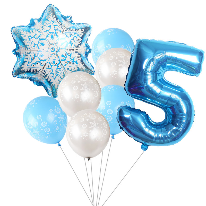 8db/készlet fagy hópehely latex hélium léggömb karácsonyi születésnapi parti díszek gyerek baba zuhany játék felfújható lufi