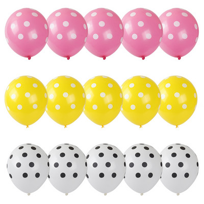 15db/tétel 2,8g pöttyös hullám pöttyös latex lufi esküvői party boldog születésnapi parti dekoráció baba zuhany játék hélium lufi