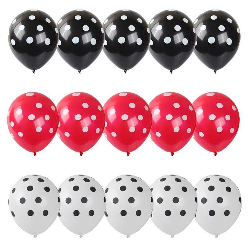 15db/tétel 2,8g pöttyös hullám pöttyös latex lufi esküvői party boldog születésnapi parti dekoráció baba zuhany játék hélium lufi
