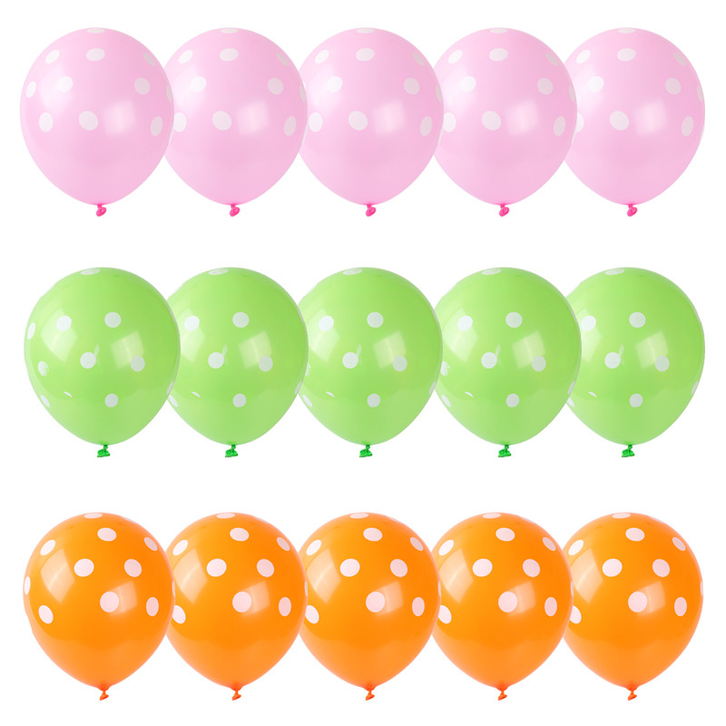 15db/tétel 2,8g pöttyös hullám pöttyös latex lufi esküvői party boldog születésnapi parti dekoráció baba zuhany játék hélium lufi