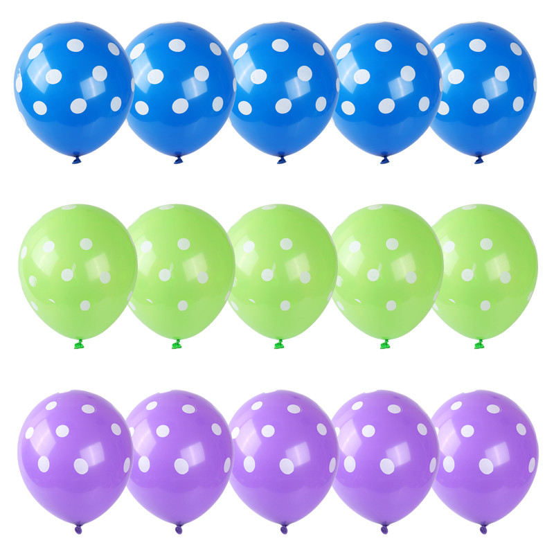 15db/tétel 2,8g pöttyös hullám pöttyös latex lufi esküvői party boldog születésnapi parti dekoráció baba zuhany játék hélium lufi