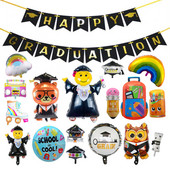 Συγχαρητήρια για την αποφοίτηση κουκουβάγια γιατρό καπάκι στυλό σχολική τσάντα φιλμ αλουμινίου μπαλόνι γιορτή αποφοίτησης σχολική διακόσμηση πάρτι