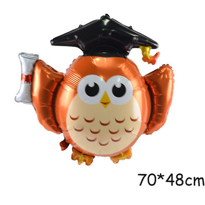 Συγχαρητήρια για την αποφοίτηση κουκουβάγια γιατρό καπάκι στυλό σχολική τσάντα φιλμ αλουμινίου μπαλόνι γιορτή αποφοίτησης σχολική διακόσμηση πάρτι