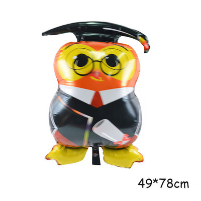 Συγχαρητήρια για την αποφοίτηση κουκουβάγια γιατρό καπάκι στυλό σχολική τσάντα φιλμ αλουμινίου μπαλόνι γιορτή αποφοίτησης σχολική διακόσμηση πάρτι