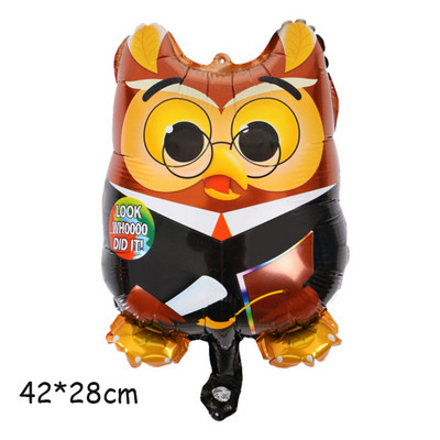 Συγχαρητήρια για την αποφοίτηση κουκουβάγια γιατρό καπάκι στυλό σχολική τσάντα φιλμ αλουμινίου μπαλόνι γιορτή αποφοίτησης σχολική διακόσμηση πάρτι