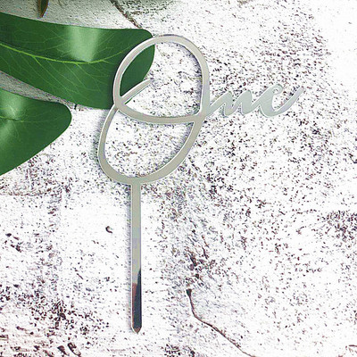 Naujas One Two Three Cake Stopper Akrilinis Baby Shower Auksinis Sidabrinis Tortų Apmušalas Kūdikių Vaikams Gimtadienio Vakarėlio reikmenys Tortų papuošimai