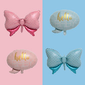 1 bucăți DIY cu temă de zi de naștere fundă roz albastru pentru baby shower balon din folie decorațiuni pentru botez noroc cu heliu nuntă jucării pentru copii Happy Globos