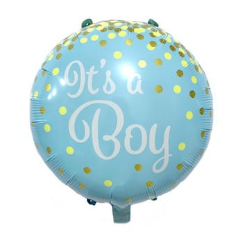 1 τεμ DIY Θέμα Γενέθλια Μπλε Ροζ Φιόγκος Baby Shower Foil Balloon Luck Στολισμός βάπτισης Ήλιο Γάμος Παιδικά Παιχνίδια Happy Globos