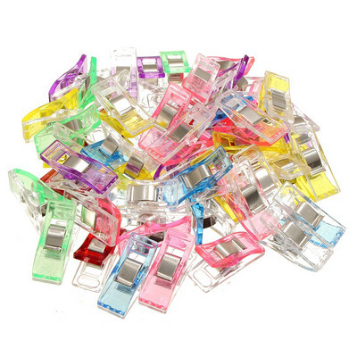 30 DB műanyag színes fix kapcsok átlátszó kötőszövet Ruházat foltvarró varrókapcsok Patchwork kiegészítők ruhabilincsek