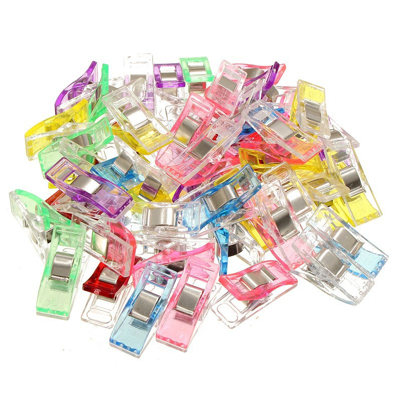 30 DB műanyag színes fix kapcsok átlátszó kötőszövet Ruházat foltvarró varrókapcsok Patchwork kiegészítők ruhabilincsek