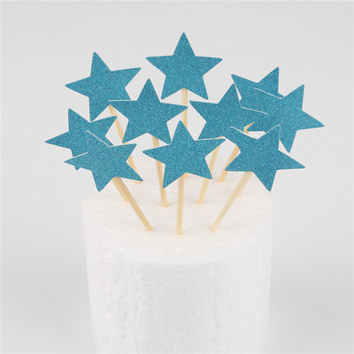 10 buc Mini Heart Star Cupcake Toppers pentru tort de aniversare, alegeri de decorare pentru copii, decorațiuni pentru petreceri de nuntă, favoruri pentru baby shower