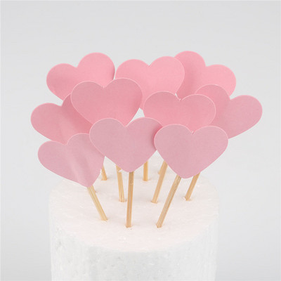 10 buc Mini Heart Star Cupcake Toppers pentru tort de aniversare, alegeri de decorare pentru copii, decorațiuni pentru petreceri de nuntă, favoruri pentru baby shower
