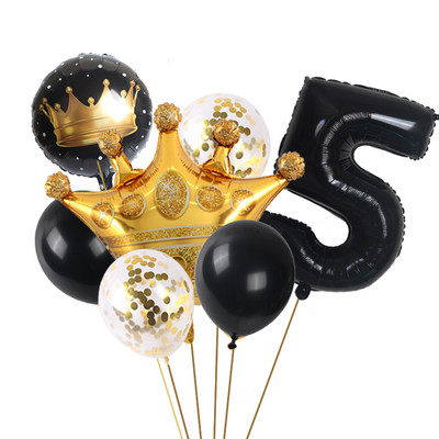 65 * 52 cm coroană mare 32 inch stea digitală auriu roz aur balon din folie de aluminiu decorare petrecere de aniversare copii baloane baby shower