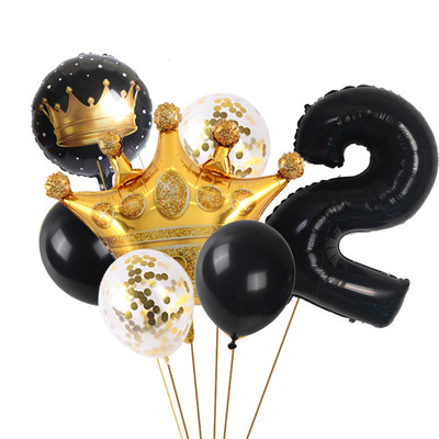 65 * 52 cm coroană mare 32 inch stea digitală auriu roz aur balon din folie de aluminiu decorare petrecere de aniversare copii baloane baby shower