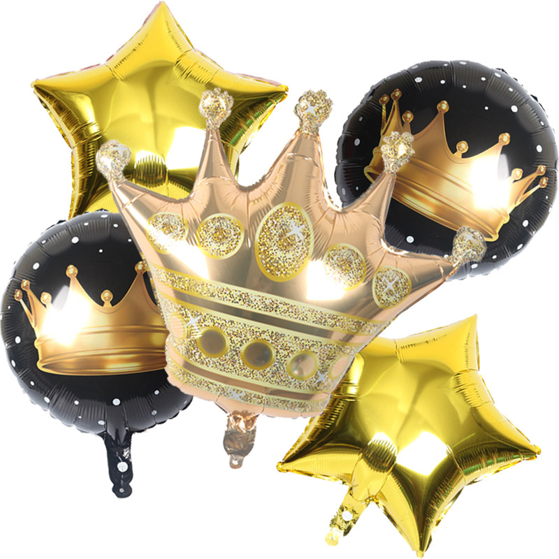 65 * 52 cm coroană mare 32 inch stea digitală auriu roz aur balon din folie de aluminiu decorare petrecere de aniversare copii baloane baby shower