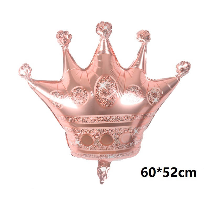 65 * 52 cm coroană mare 32 inch stea digitală auriu roz aur balon din folie de aluminiu decorare petrecere de aniversare copii baloane baby shower