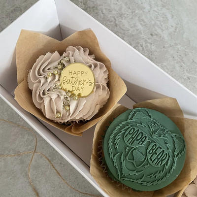 10/5 vnt akrilo Geriausi tėčiui su Tėvo diena tortų tvarsčiai, skirti Tėvo dienos kepimo torto dekoravimui su gimtadieniu