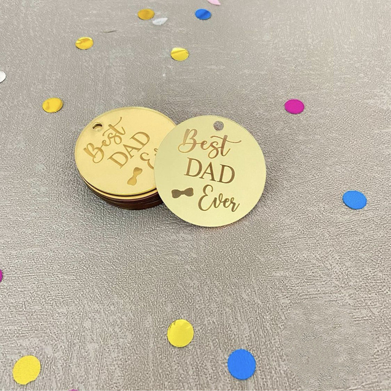 10/5 vnt akrilo Geriausi tėčiui su Tėvo diena tortų tvarsčiai, skirti Tėvo dienos kepimo torto dekoravimui su gimtadieniu