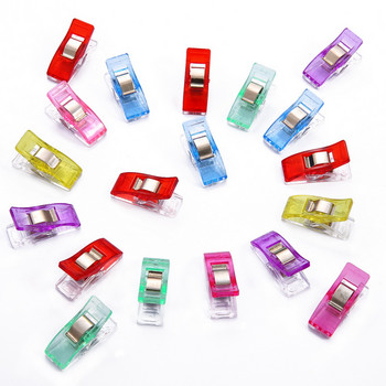 10 бр. 2.7×1×1.5cm Tape Bias Maker DIY Job Foot Case Консумативи Многоцветна пластмасова скоба Инструменти за подгъване Шевни аксесоари