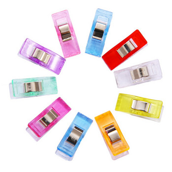 10 бр. 2.7×1×1.5cm Tape Bias Maker DIY Job Foot Case Консумативи Многоцветна пластмасова скоба Инструменти за подгъване Шевни аксесоари