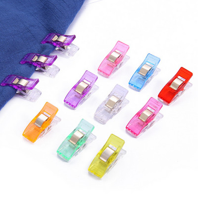 10pcs 2.7×1×1.5cm Tape Bias Maker DIY Job Foot Case Supplies Multicolor Plastic Clip Hemming Sewing Tools Sewing Accessories