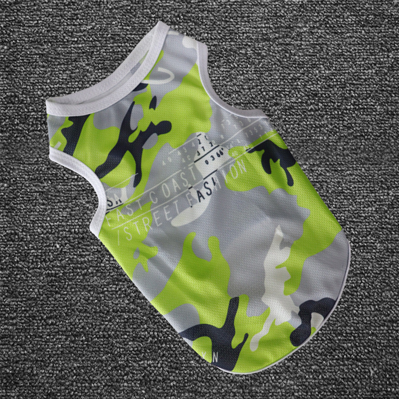 Καλοκαιρινό αντηλιακό γιλέκο σκύλου Αναπνεύσιμο διχτυωτό Ρούχα για κατοικίδια Καμουφλάζ Μπλουζάκια που στεγνώνουν γρήγορα για μικρά σκυλιά Στολή Chihuahua Yorkie