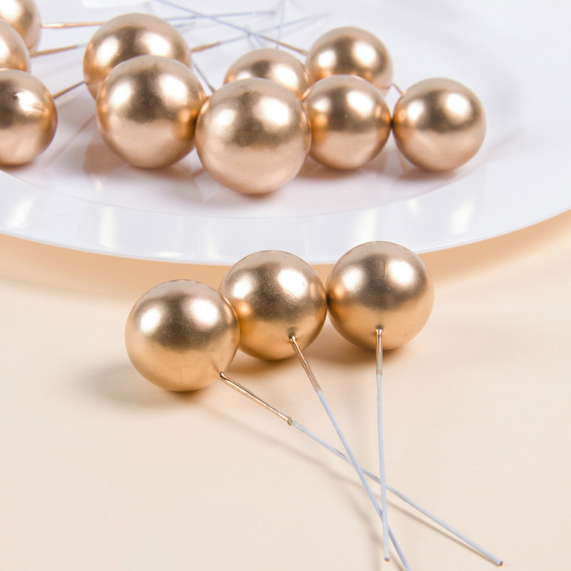 10 gab. Krāsaini bumbiņas formas kūku pildījumi DIY kūkas rotājumi kāzu dzimšanas dienas ballītei Baby Shower deserta kūku pildīti