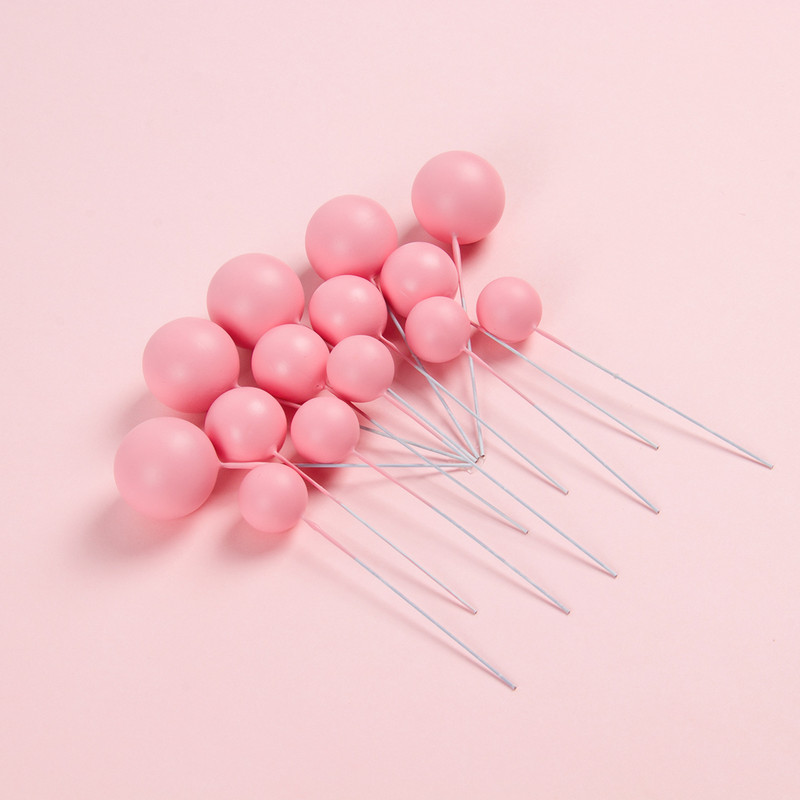 10 gab. Krāsaini bumbiņas formas kūku pildījumi DIY kūkas rotājumi kāzu dzimšanas dienas ballītei Baby Shower deserta kūku pildīti