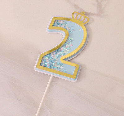 Zila rozā 1 2 3 4 kūkas virsma mirdzoša varavīksnes kūciņu pildītāja Daudz laimes dzimšanas dienā Baby Shower Party Desertu galds Mājas dekorēšana