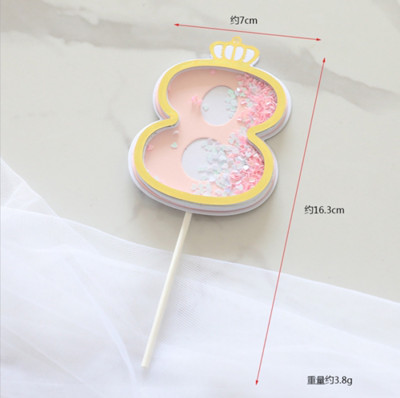 Zila rozā 1 2 3 4 kūkas virsma mirdzoša varavīksnes kūciņu pildītāja Daudz laimes dzimšanas dienā Baby Shower Party Desertu galds Mājas dekorēšana