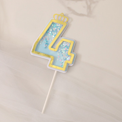 Zila rozā 1 2 3 4 kūkas virsma mirdzoša varavīksnes kūciņu pildītāja Daudz laimes dzimšanas dienā Baby Shower Party Desertu galds Mājas dekorēšana