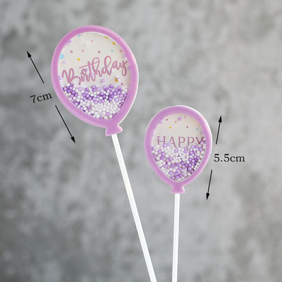 Zila rozā 1 2 3 4 kūkas virsma mirdzoša varavīksnes kūciņu pildītāja Daudz laimes dzimšanas dienā Baby Shower Party Desertu galds Mājas dekorēšana