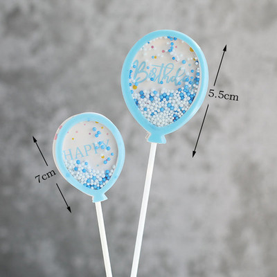 Zila rozā 1 2 3 4 kūkas virsma mirdzoša varavīksnes kūciņu pildītāja Daudz laimes dzimšanas dienā Baby Shower Party Desertu galds Mājas dekorēšana