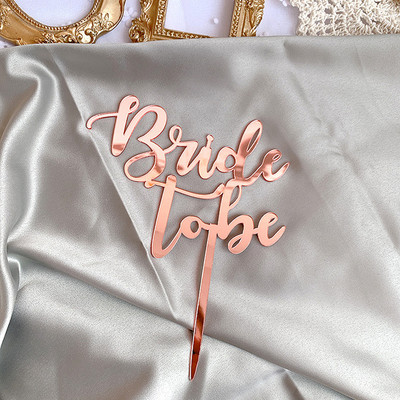 Ins New Bride To Be Cake Topper Topper acrilic pentru tort de nunta pentru nunta logodita, petrecere, desert, coacere, decoratiuni pentru tort
